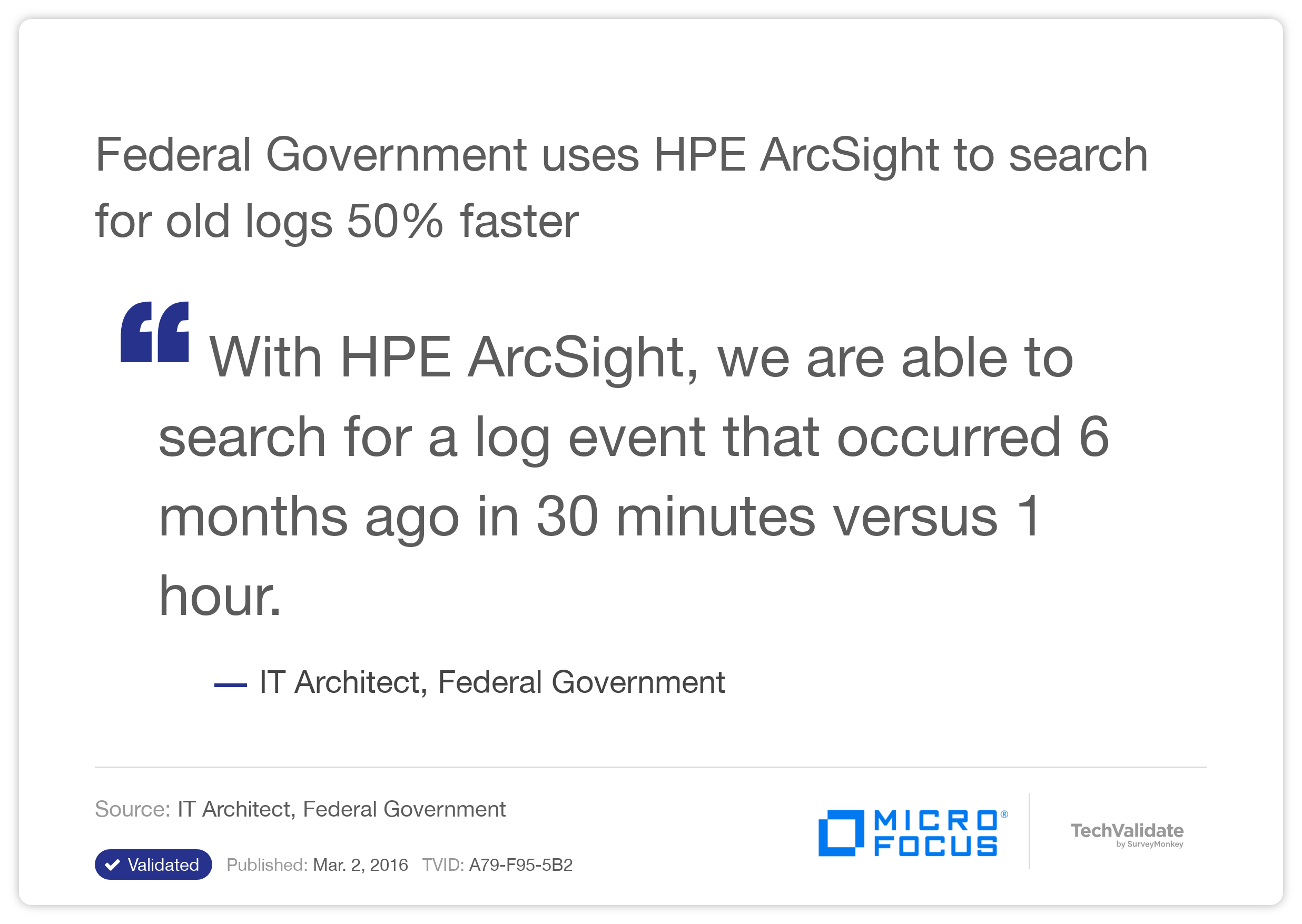 MicroFocus ArcSight Logger - Customer Experiences | Micro Focus